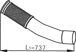 Труба глушителя начальная Dinex 54247