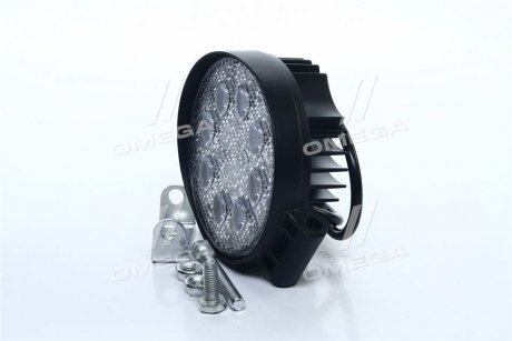 Фото автозапчастини фара LED кругла 24W, 8 ламп, 110 * 128мм, широкий промінь <ДК> Дорожная Карта DK B2-24W-A FL