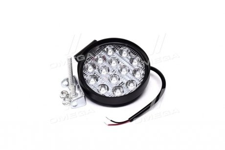 Фото автозапчастини ліхтар робочий діодний 42w, 14 led, 116 x137,5mm (кругла) Дорожная Карта DK B2-42W-STD