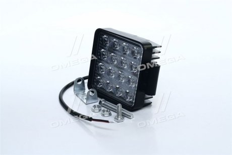 Фото автозапчасти фара LED прямоугольная 48W, 16 ламп, 110*164мм, узкий луч <ДК> Дорожная Карта DK B2-48W-A SL (фото 1)