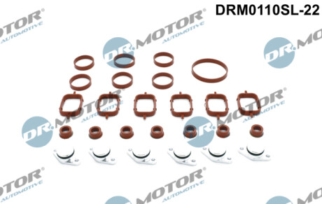 Фото автозапчасти к-т прокладок коллектора 26 элементов BMW 3 (E46), 3 Купе (E46), 3 Touring (E46), 3 Кабріолет (E46), 3 (E90), 3 Touring (E91), 3 Купе (E92), 3 Кабріолет (E93), 5 (E39), 5 Touring (E39), 5 (E60), 5 Touring (E61), 6 (E63), 6 Кабріолет (E64), 7 (E38), 7 DR MOTOR DRM0110SL22