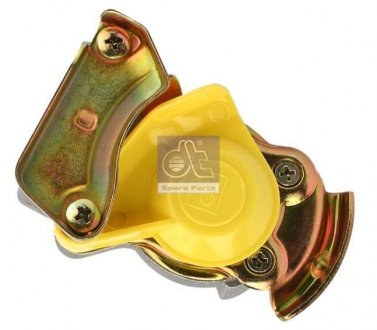 Пневматична муфта (ручка дверей, розмір різьби M22x1,5мм, колір жовтий, клапан в комплекті) DT 4.60648 (фото 1)