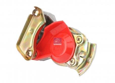 Пневматическая муфта (ручка двери, размер резьбы M22x1, 5мм, цвет красный, клапан в комплекте) DT 4.60649 (фото 1)