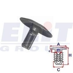 Фото автозапчастини кліпса ущільнювача (к-т:25 шт) rozm:A= 16,9mm/B= 4mm/C= 4mm/d= 3,9mm/H= 11,3mm ELIT R C10088