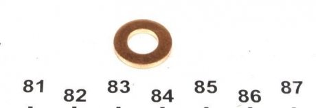 Подкладка инжектора (цена за 1 шт 1118410 (OE FORD), 1981.57 (OE PEUGEOT), внутренний диаметр 7мм, наружный диаметр 13,6мм, толщина 1,6мм) CITROEN C3 I; FORD FIESTA, FIESTA IV 1.4D/1.8D 08.98- ELRING 027.130