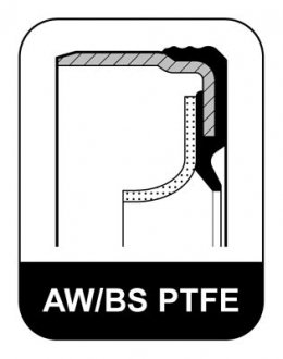 Фото автозапчасти 46 X 59,5 X 10,4 AW/BS RD FPM/PTFE RWDR ELRING 845550