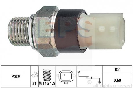 Датчик тиску масла Nissan Primastar/Opel Movano 2.5CDTi 03- EPS 1.800.178 (фото 1)