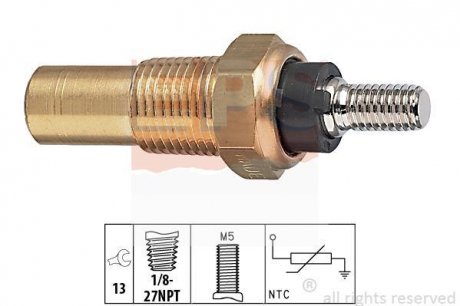 Фото автозапчастини датчик температури (чорний) Ford Escort/Mondeo 93- EPS 1.830.124