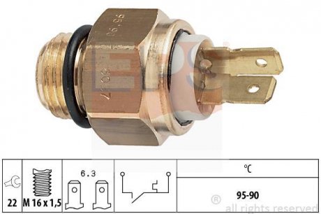 Фото автозапчастини термовимикач вентилятора EPS 1 850 057