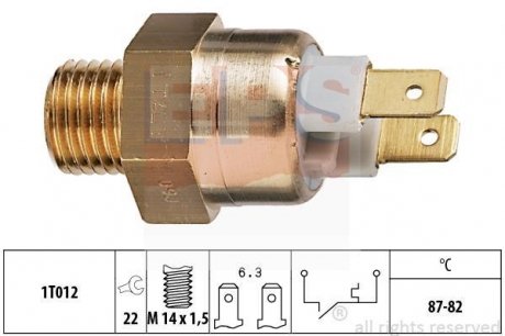 Фото автозапчастини термовимикач вентилятора радіатора EPS 1.850.146 (фото 1)