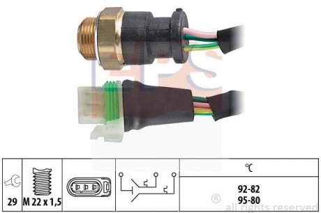 Фото автозапчастини термовиключатель вентилятора радиатора EPS 1850618