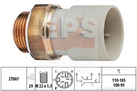 Термовимикач вентилятора радіатора EPS 1.850.689 (фото 1)
