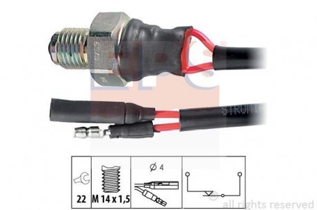 Фото автозапчастини вимикач фар заднього ходу EPS 1.860.078