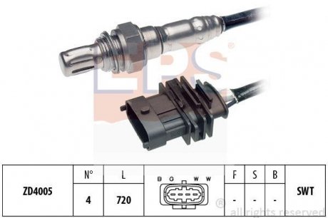 Фото автозапчасти opel лямбда-зонд (4 конт.) opel 1,4/1,6: astra g, vectra b, zafira 99- EPS 1.997.340