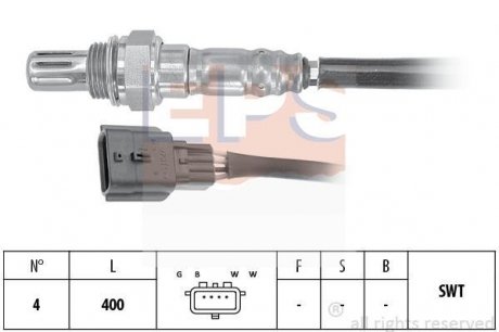 Фото автозапчастини лямбда-зонд (4-х конт.) Dacia Logan 1.0 16-/Nissan Micra 1.0/1.2 11-/Qashqai 2.0 14-/X-Trail 2.0 14-/Renault Clio 1.0 19- EPS 1.998.225