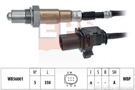 Фото автозапчастини toyota лямбда зонд auris 1.4 07-12, opel zafira 1.6 09- EPS 1.998.390