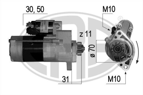 Фото автозапчасти стартер ERA 220642A (фото 1)