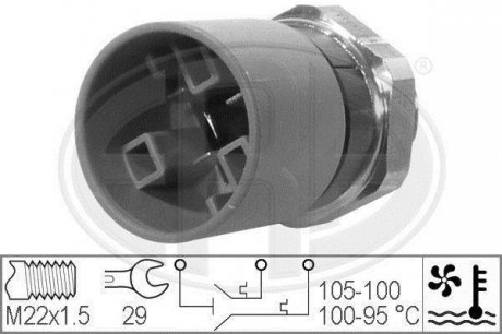 Термовимикач вентилятора OPEL VECTRA B 1.6-2.6 10.95-07.03 ERA 330226 (фото 1)