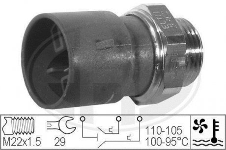 Термовимикач вентилятора OPEL CALIBRA A, VECTRA A 1.7D/2.5 09.88-07.97 ERA 330302 (фото 1)
