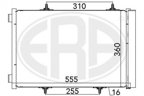 Радіатор кондиціонера Citroen (6455EK) ERA 667025 (фото 1)