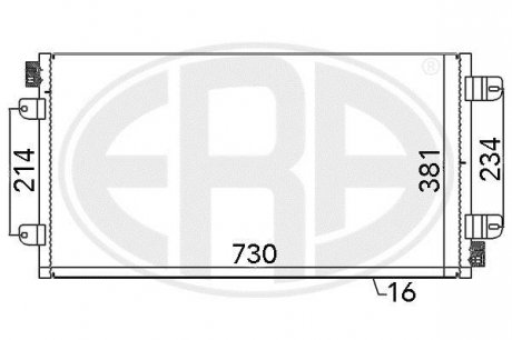 Радиатор кондиционера OPEL MOVANO; RENAULT MASTER II 07.98- ERA 667030 (фото 1)