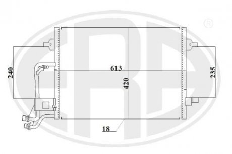 Радіатор кондиціонера Volkswagen (4B0260403F) ERA 667213 (фото 1)