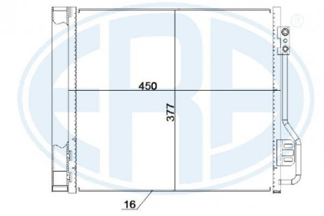 Фото автозапчасти радиатор кондиционера SMART FORTWO 0.8D/1.0 01.07- ERA 667251