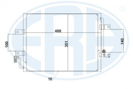 Радиатор кондиционера FIAT STRADA 1.3D 05.06- ERA 667253