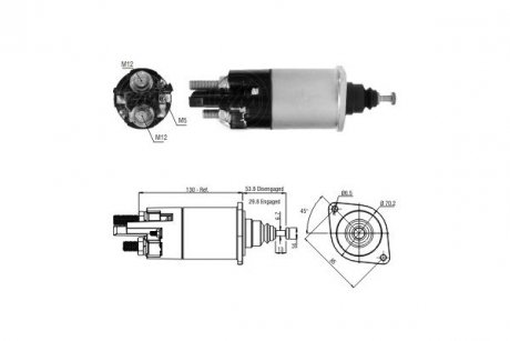 Фото автозапчастини втягуюче реле стартера ERA ZM1840 (фото 1)