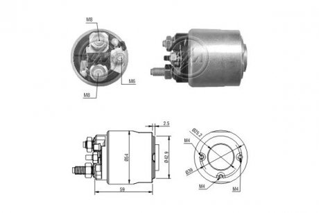 Фото автозапчасти тяговое реле, стартер ERA ZM3495