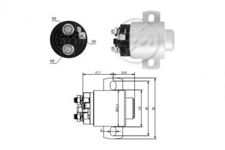 Фото автозапчастини втягуюче реле стартера 2RK911251 Volkswagen ERA ZM3671