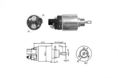 Фото автозапчастини втягуюче реле стартера 281500L070 Toyota ERA ZM3978 (фото 1)