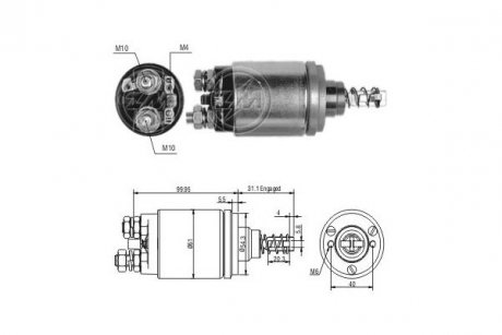 Фото автозапчастини втягуюче реле стартера ERA ZM542 (фото 1)