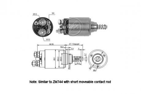 Фото автозапчастини втягуюче реле стартера ERA ZM544 (фото 1)