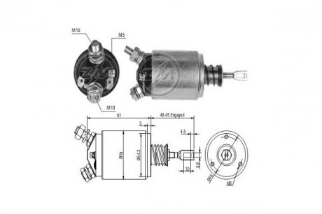 Фото автозапчасти тяговое реле, стартер ERA ZM633