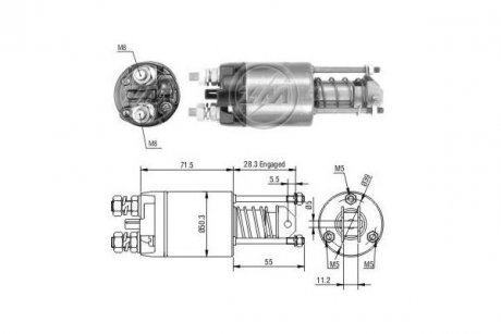 Фото автозапчастини втягуюче реле стартера 9938390 Fiat ERA ZM651