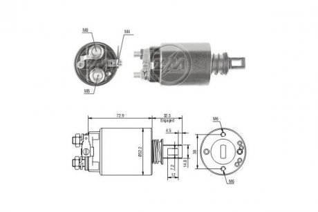 Фото автозапчастини втягуюче реле стартера 2334361504 Nissan ERA ZM686 (фото 1)