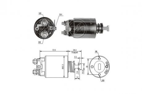 Фото автозапчастини втягуюче реле стартера 2330031W00 Nissan ERA ZM688