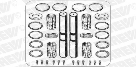 Фото автозапчасти рем. к-т шкворня, комплект на ось (на 2 стороны) ERREVI 711721