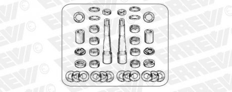 Фото автозапчасти рем. к-т шкворня, комплект на ось (на 2 стороны)DAF ERREVI 711893
