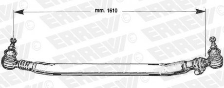 Фото автозапчастини поперечна рульова тяга ERREVI 712125
