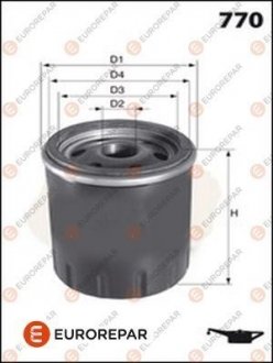 Фільтр масляний (накрутка) VAG 1.0-1.6 i/MPi/TGI/TSI 11- EUROREPAR 1619270580 (фото 1)