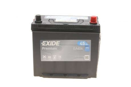 Акумулятор 12V 45Ah/390A PREMIUM (P+ jis) 237x127x227 корейський B1 (стартерний) EXIDE EA456 (фото 1)