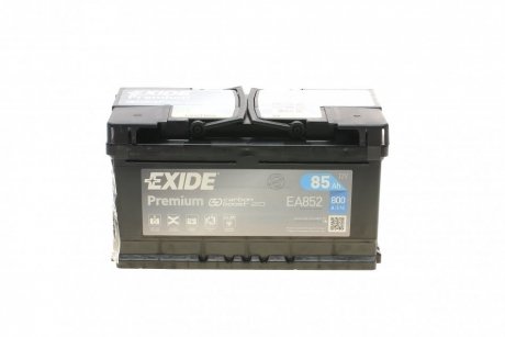 Акумулятор 12V 85Ah/800A PREMIUM (P+ en) 315x175x175 B13 (стартерний) EXIDE EA852