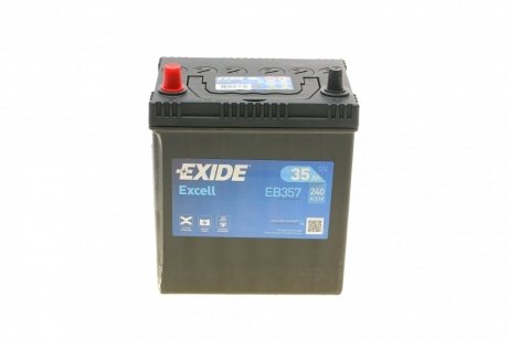 Аккумулятор 12V 35Ah/240A EXCELL (L+ jis) 187x127x220 B0 (стартер) EXIDE EB357 (фото 1)
