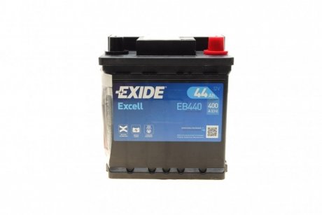 Аккумулятор 12V 44Ah/400A EXCELL (P+ en) 175x175x190 B13 (стартер) EXIDE EB440