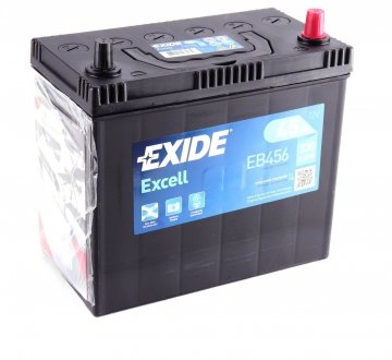 Акумулятор 12V 45Ah/330A EXCELL (P+ jis) 237x127x227 B0 (стартерний) EXIDE EB456 (фото 1)
