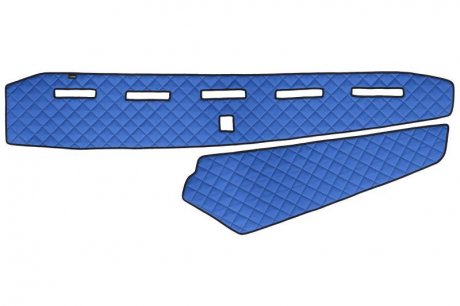 Фото автозапчастини килимок на приладову панель (без отвору для датчика наближення) Синій, ECO-Quilted Leather, ECO-LEATHER Q VOLVO FH II, FH16 II 03.14- F-CORE F-CORE FD05 BLUE