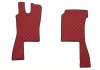 Коврик напольный, на весь пол, количество штук в комплекте. 3 шт (материал - стеганая экокожа, цвет - красный, для МКПП) SCANIA 4 05.95-04.08 F-CORE F-CORE FL18 RED (фото 2)