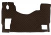 Коврик напольный, фиксированное пассажирское сиденье, полный пол, ровный пол, количество в комплекте 1 шт (материал - стеганая экокожа, цвет - коричневый) MERCEDES ACTROS MP2 / MP3 10.02- F-CORE F-CORE FL22 BROWN (фото 1)
